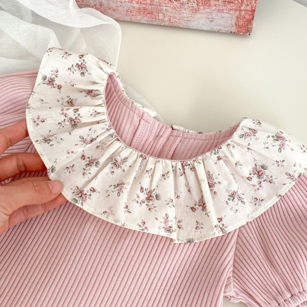 氣質小碎花套裝 童裝 兒童套裝 寶寶套裝 休閒套裝 女童套裝 女寶套裝 小碎花穿搭-細節圖5