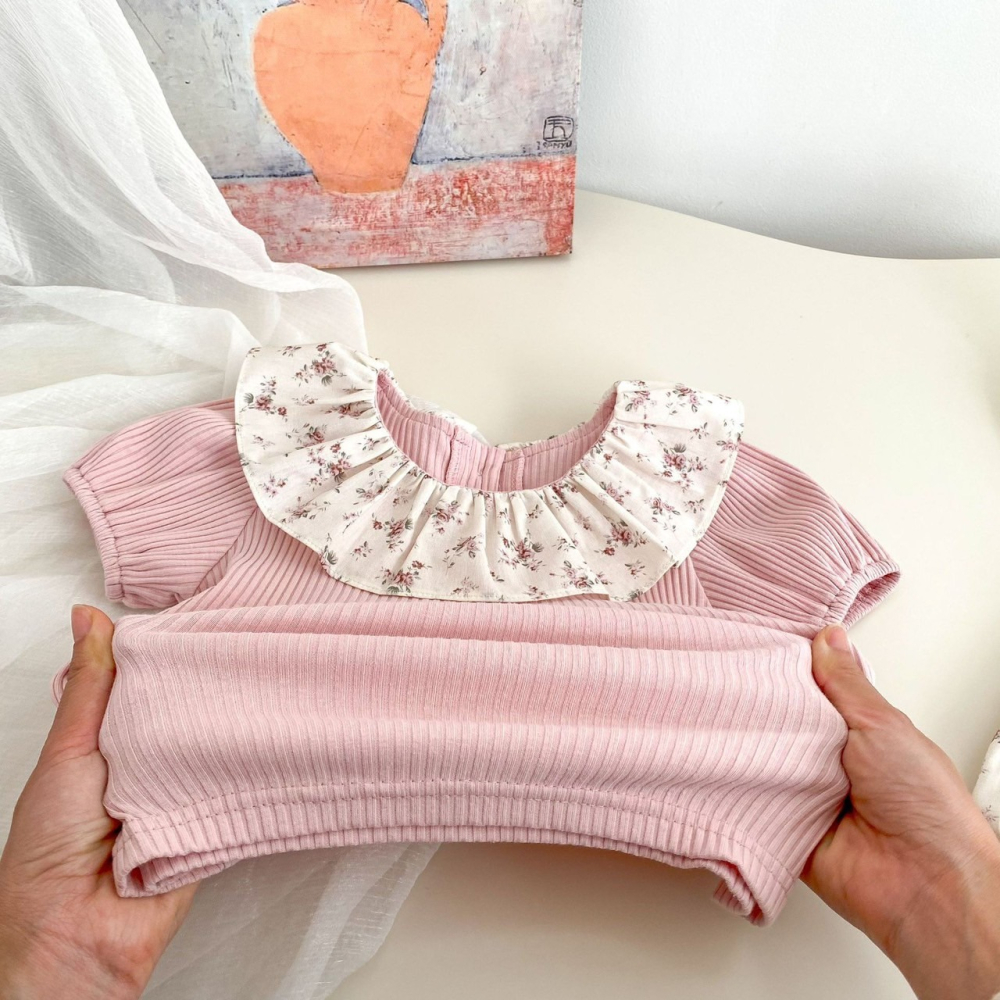 氣質小碎花套裝 童裝 兒童套裝 寶寶套裝 休閒套裝 女童套裝 女寶套裝 小碎花穿搭-細節圖6