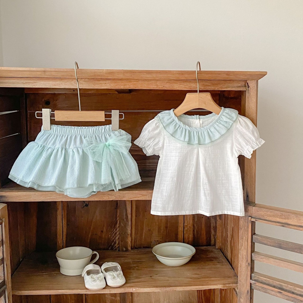 夢幻薄荷公主套裝 童裝 兒童套裝 寶寶套裝 休閒套裝 女童套裝 女寶套裝-細節圖2