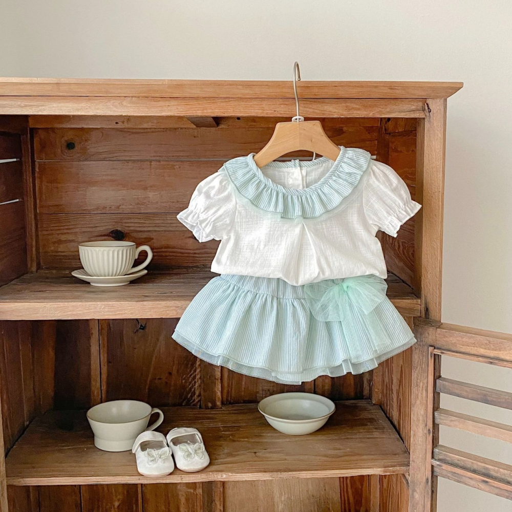 夢幻薄荷公主套裝 童裝 兒童套裝 寶寶套裝 休閒套裝 女童套裝 女寶套裝-細節圖3