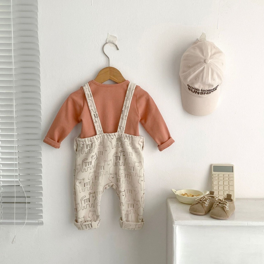 呆萌老虎吊帶褲套裝 童裝 兒童套裝 寶寶套裝 休閒套裝 女童套裝 女寶套裝 男童套裝 男寶套裝-細節圖4