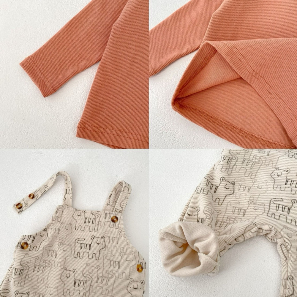 呆萌老虎吊帶褲套裝 童裝 兒童套裝 寶寶套裝 休閒套裝 女童套裝 女寶套裝 男童套裝 男寶套裝-細節圖8