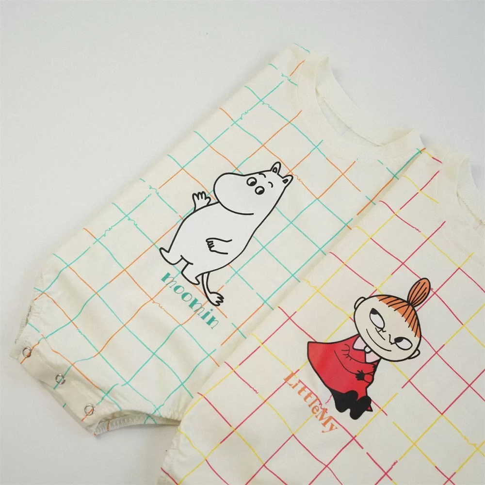 卡通格紋包屁衣 童裝 寶寶包屁衣 女寶包屁衣  男寶包屁衣-細節圖2