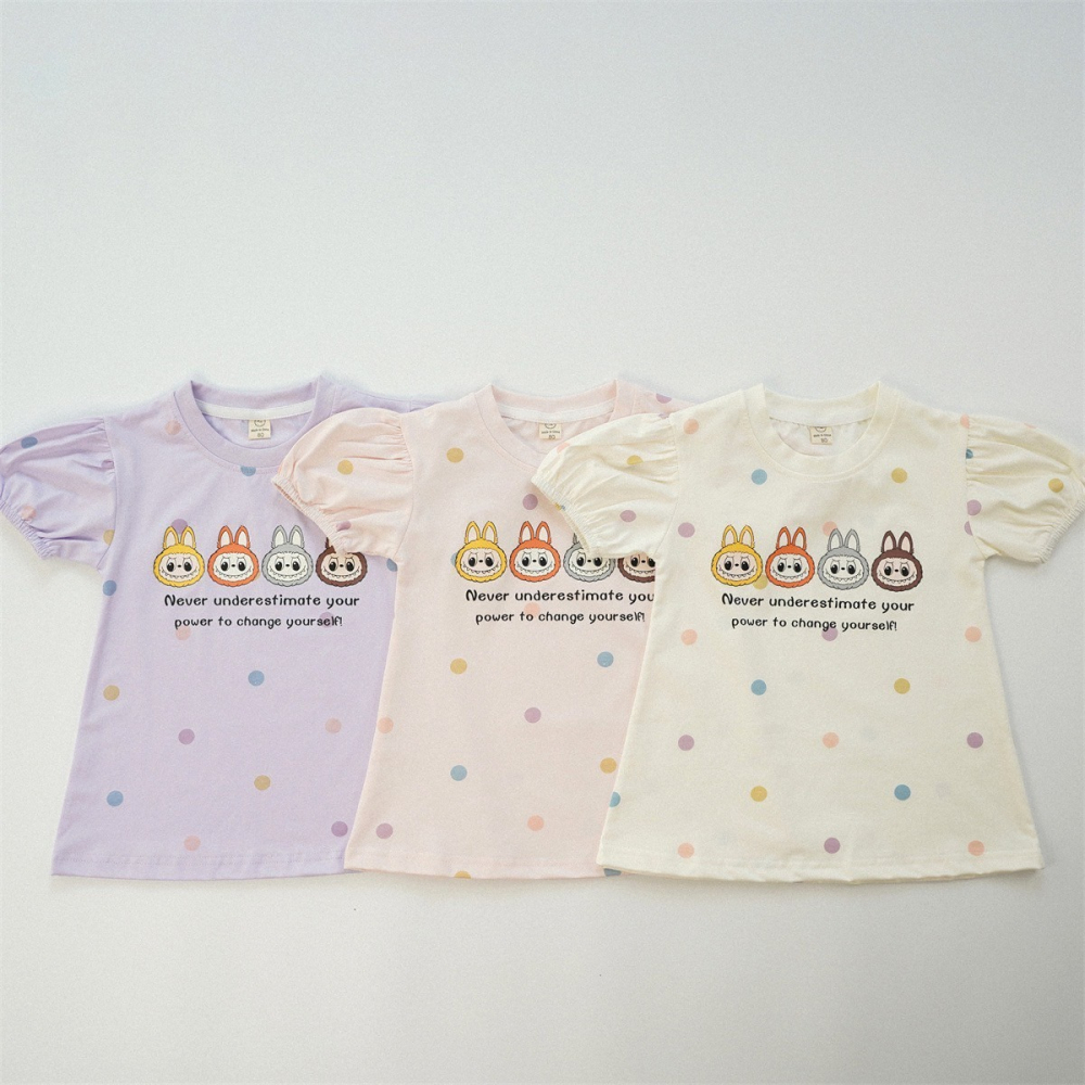 澎澎袖LABUBU小洋裝 童裝 女童洋裝 女寶洋裝 寶寶洋裝 兒童洋裝 女童裙子 女寶裙子 寶寶裙子 兒童裙子-細節圖2