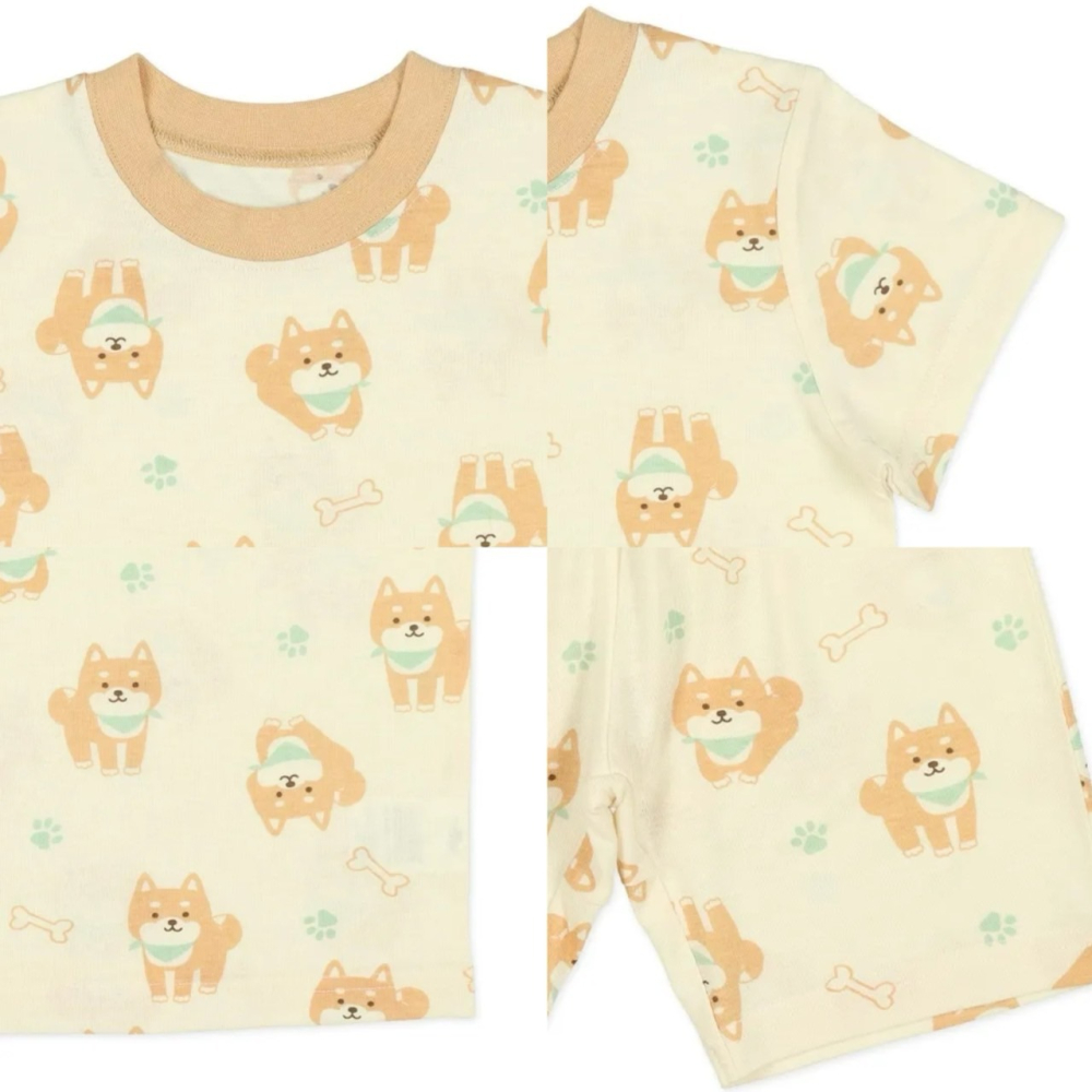 日本西松屋｜柴犬護肚套裝 童裝 日本代購 童裝 兒童套裝 寶寶套裝 休閒套裝 男童套裝 女童套裝 女寶套裝 男寶套裝-細節圖4