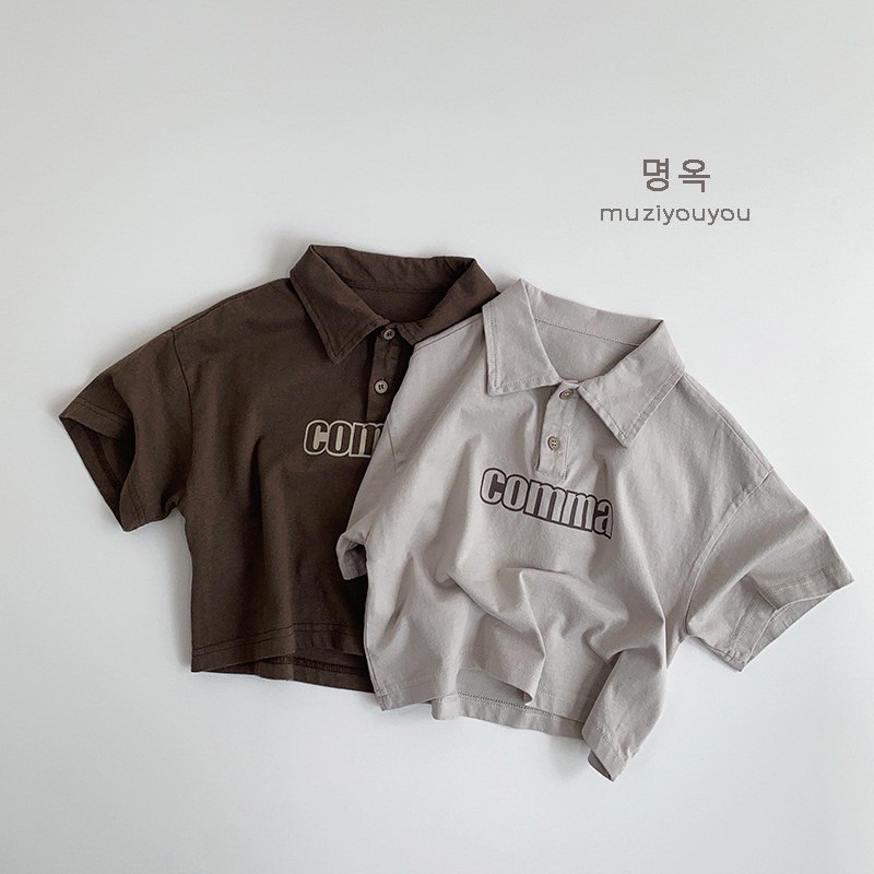 Comma休閒小翻領T上衣 童裝 男童上衣 男寶上衣 寶寶上衣 兒童上衣 休閒上衣-細節圖2