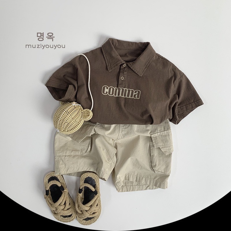 Comma休閒小翻領T上衣 童裝 男童上衣 男寶上衣 寶寶上衣 兒童上衣 休閒上衣-細節圖7