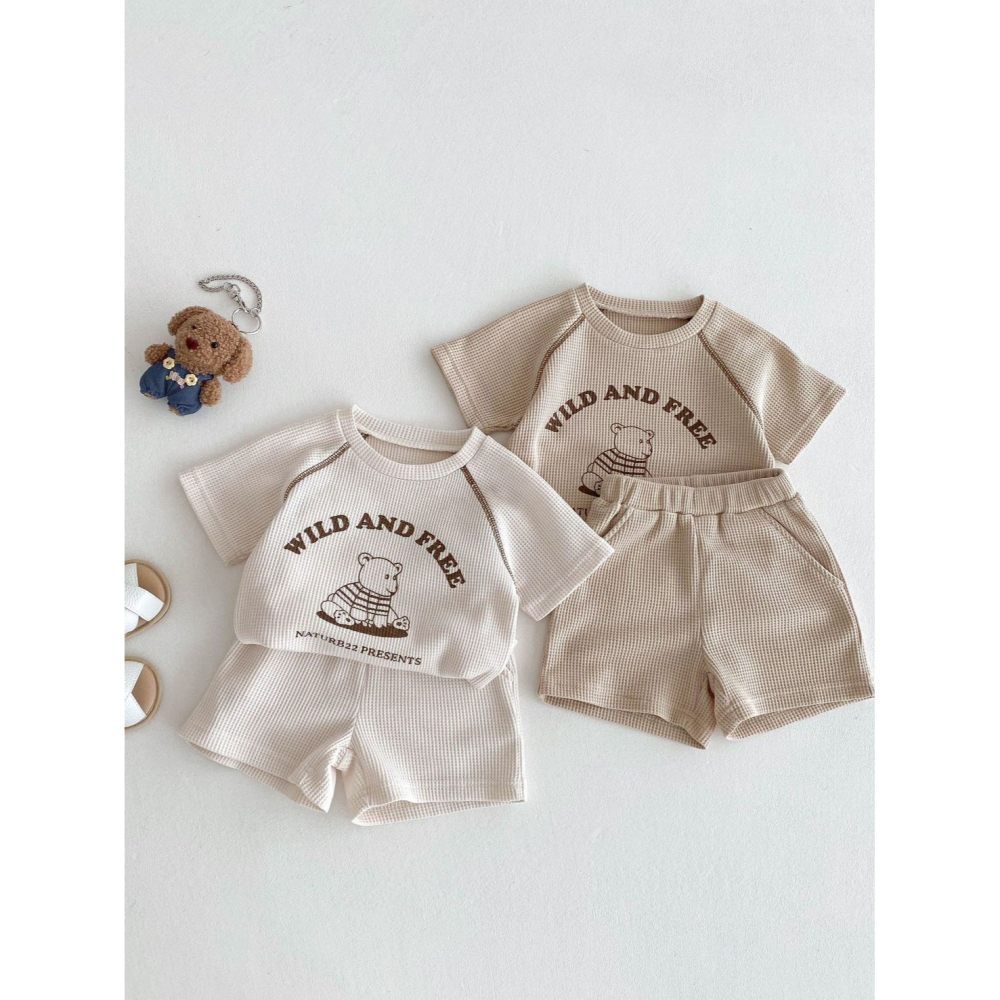 小熊漫遊居家套裝 童裝 兒童套裝 寶寶套裝 休閒套裝 男童套裝 男寶套裝-細節圖3