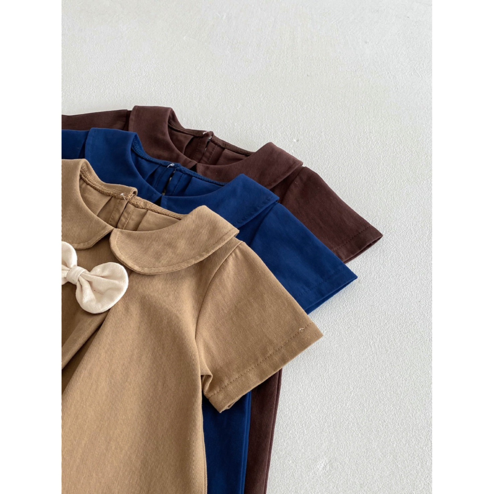 學院風蝴蝶結連身裙 童裝 女童洋裝 女寶洋裝 寶寶洋裝 兒童洋裝 女童裙子 女寶裙子 寶寶裙子 兒童裙子-細節圖7