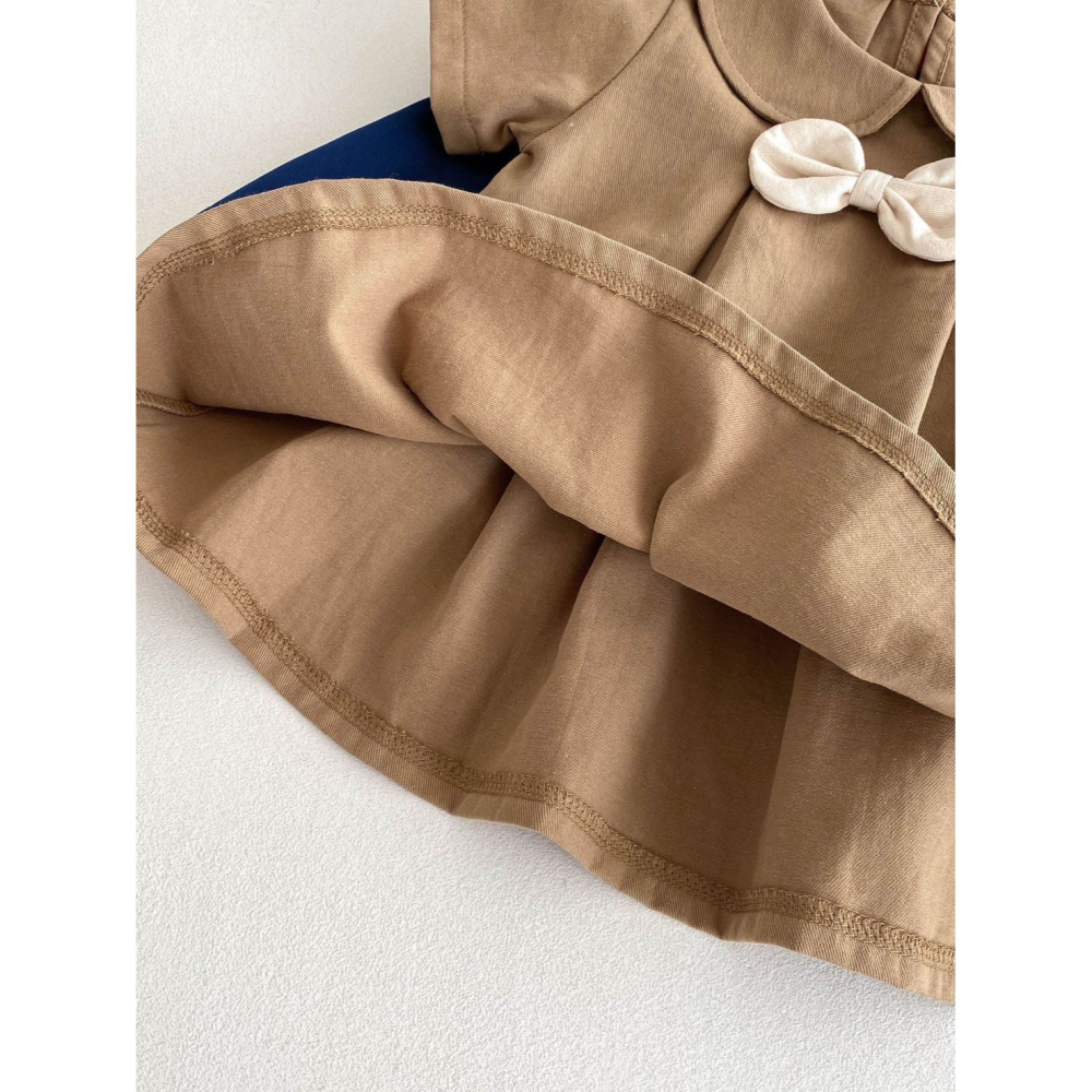 學院風蝴蝶結連身裙 童裝 女童洋裝 女寶洋裝 寶寶洋裝 兒童洋裝 女童裙子 女寶裙子 寶寶裙子 兒童裙子-細節圖10