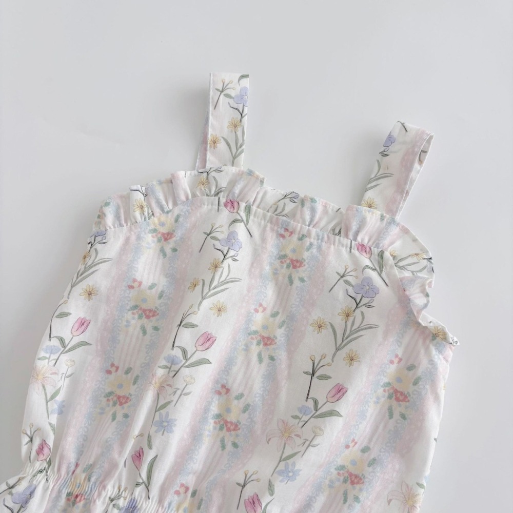 微風花語背心套裝 童裝 兒童套裝 寶寶套裝 休閒套裝 女童套裝 女寶套裝-細節圖3