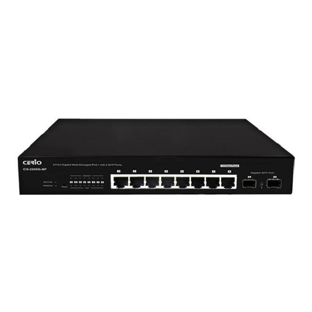 昌運監視器 CS-2208G-8P 2埠 + 8埠 10/100/1000Mbps PoE 管理型網路交換器-細節圖2