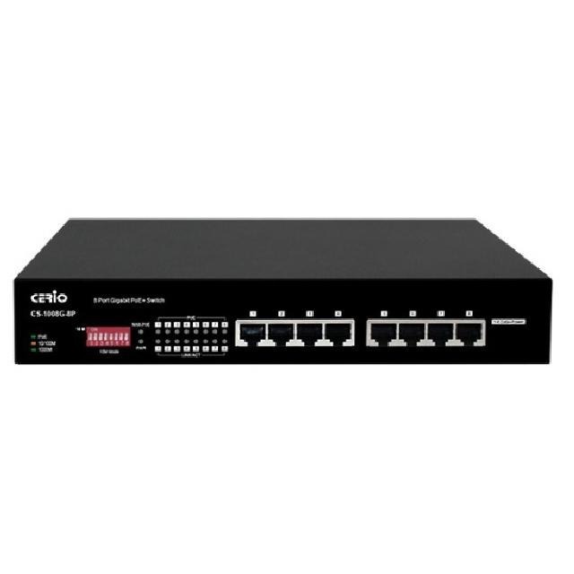 昌運監視器 CERIO 智鼎 CS-1008G-8P 8埠 Gigabit PoE+ 網路交換器-細節圖2