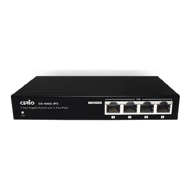 昌運監視器 CS-1005G-4PX 5埠 10/100/1000Mbps Gigabit 4埠 PoE+ 網路交換器-細節圖2