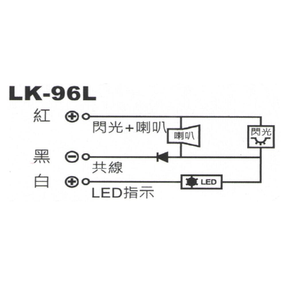 昌運監視器 Garrison LK-96L 壁掛閃光型警報喇叭 喇叭,閃光+LED指示 三線式 8只強光LED-細節圖4