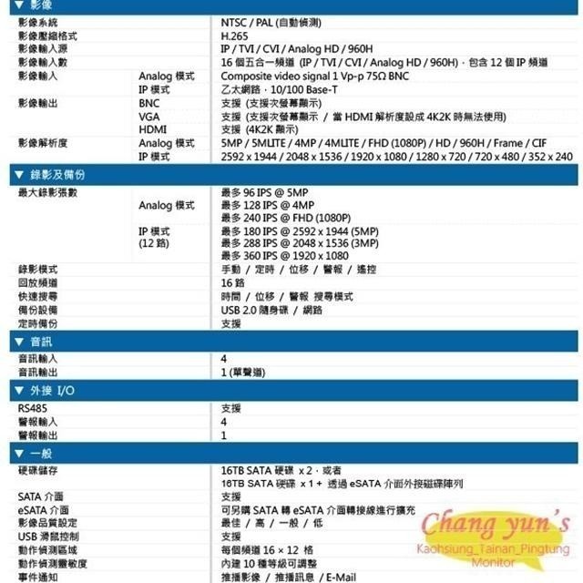 昌運監視器AVTECH陞泰 DGD2017AV-U1(DGD2017) 16路主機(DGD2017AIXI-U1出貨)-細節圖3