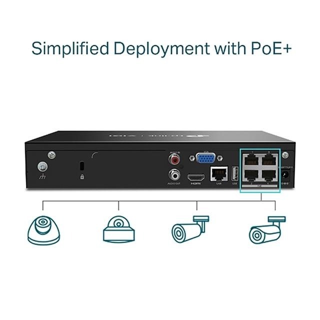TP-LINK 昌運監視器組合 VIGI NVR1004H-4P 4路主機+VIGI C240I 4MP網路攝影機*4-細節圖8