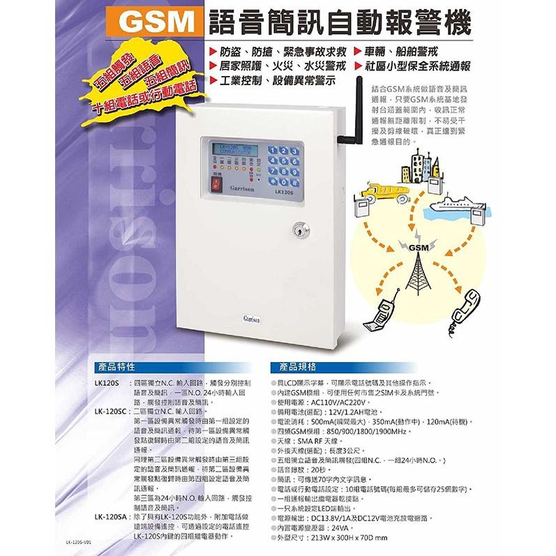 昌運監視器 LK-120S GSM 語音簡訊自動報警機 防盜 防搶 緊急事故求救 保全系統-細節圖3