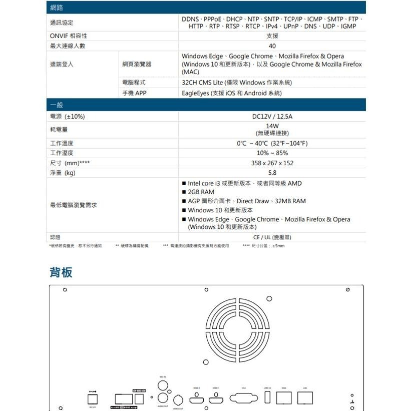 昌運監視器 AVTECH 陞泰 AVH8516AX 16路 H.265 8MP NVR網路型錄影主機(請來電洽詢)-細節圖3