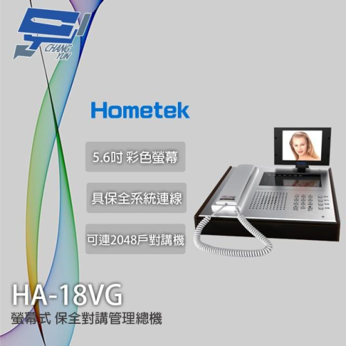 昌運監視器 Hometek HA-18VG 5.6吋 螢幕式保全對講管理總機 保全系統連線 防水鍵盤