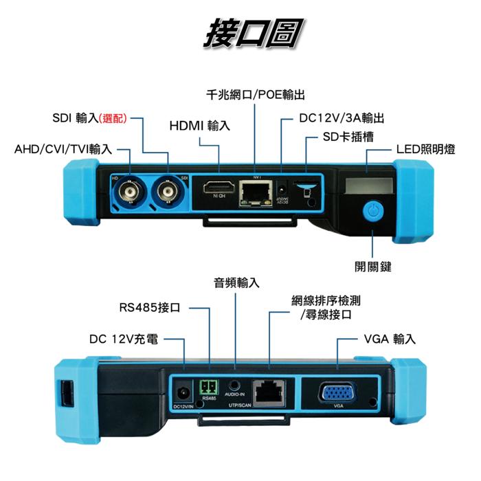 昌運監視器 HBS-5104P(5100P) 5.4吋 800萬 4K 工程寶 監視器測試-細節圖4