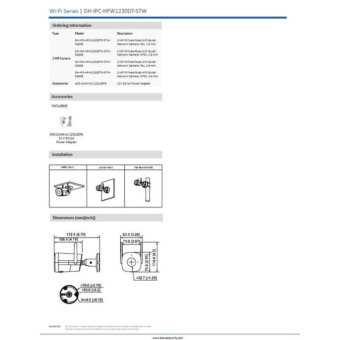 昌運監視器 大華 DH-IPC-HFW1230DT-STW 2MP紅外線網路攝影機(HFW1339DTK1-SW-PV)-細節圖4