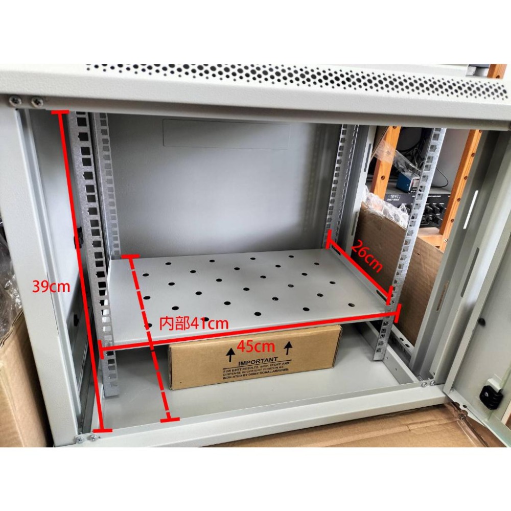 昌運監視器 9U機櫃 網路機櫃 伺服器機櫃 電腦機櫃 含一個層板 可鎖 可壁掛 白色-細節圖2