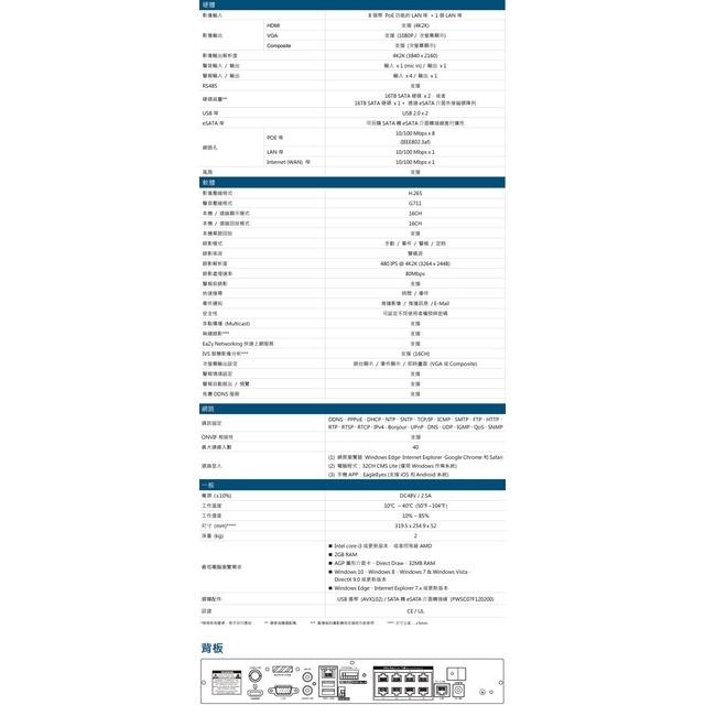 昌運監視器 AVTECH陞泰 AVH2116AX 16路 H.265 NVR網路型錄影主機(新款AVH2117AX出貨)-細節圖2