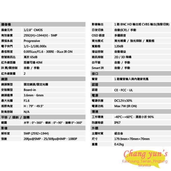 昌運監視器 監視器組合 DH-XVR5116H-4KL-X 大華 DH-HAC-HFW2501EN-A-細節圖2