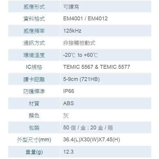 昌運監視器 soyal AR-721HBR1讀卡機/控制器 AR-1207A-36陽極鎖+開門按鈕+EM感應釦X5-細節圖3