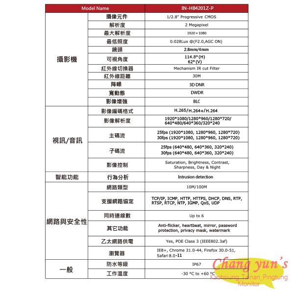 昌運監視器 ICATCH可取套餐 IVR-0861UC-1 Ultra+IN-HC4201Z-P 網路攝影機*7-細節圖2