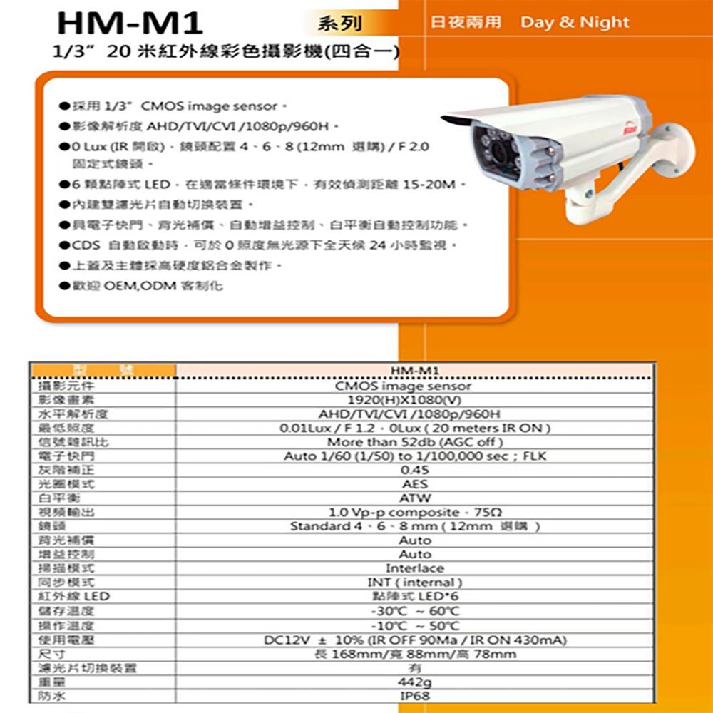 昌運監視器 送2TB環名監視器組合HM-NT85L 錄影主機+HM-M1 200萬 攝影機*8-細節圖2