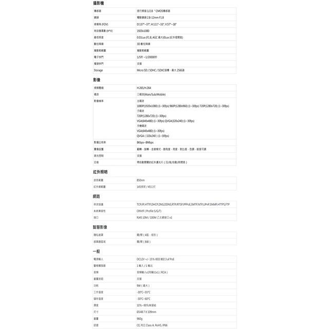 昌運監視器 3S N3072M-A 200萬 智慧IR變焦半球網路攝影機 紅外線45M 請來電洽詢-細節圖2