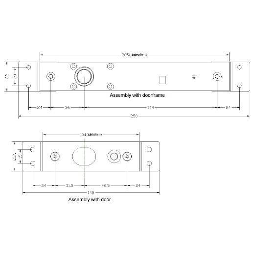 昌運監視器 SOYAL AR-1201A 斷電開 嵌入式 陽極鎖 鎖具 以新版AR-1207A-36出貨-細節圖2