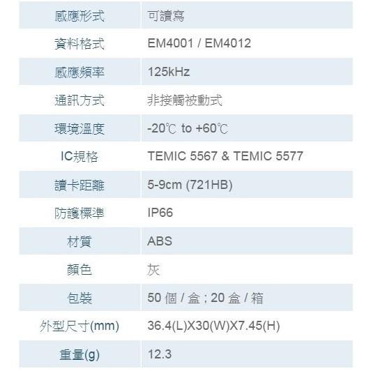 昌運監視器 soyal AR-721HBR1讀卡機/控制器 環名HM-K29陽極鎖 +開門按鈕+EM感應釦X5-細節圖4