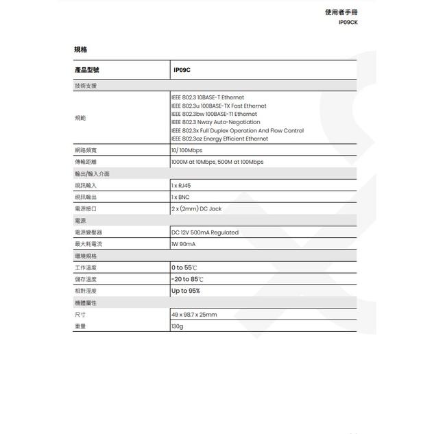昌運監視器 IP09CK 乙太網路同軸延長器 (IP02E停產替代品)-細節圖6