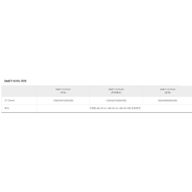 昌運監視器 SOYAL DMET-101PJ 不鏽鋼修飾面板 含螺絲包 適用AR-101-U/H/PBI-細節圖3