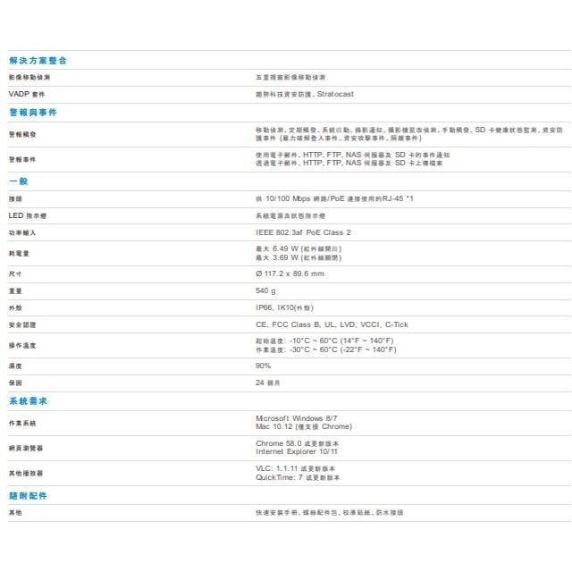 昌運監視器VIVOTEK晶睿 FD9380-H 500萬 H.265 智慧紅外線30M 固定式半球型網路攝影機請來電洽詢-細節圖3