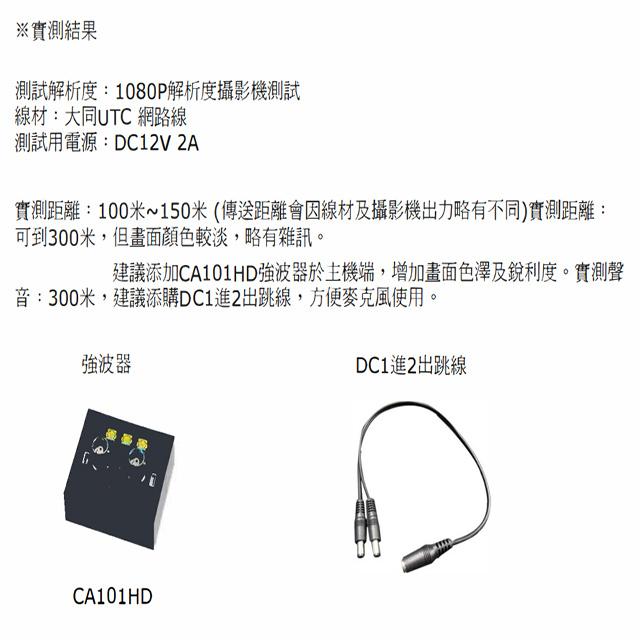 昌運監視器 HDOl PVA 250米 影像/聲音/電源 多合一雙絞線傳輸器-細節圖3