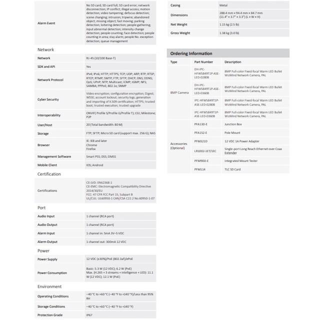 昌運監視器 大華 DH-IPC-HFW5849T1-ASE-LED 8MP 全彩 暖光 LED槍型網路攝影機 請來電洽詢-細節圖3