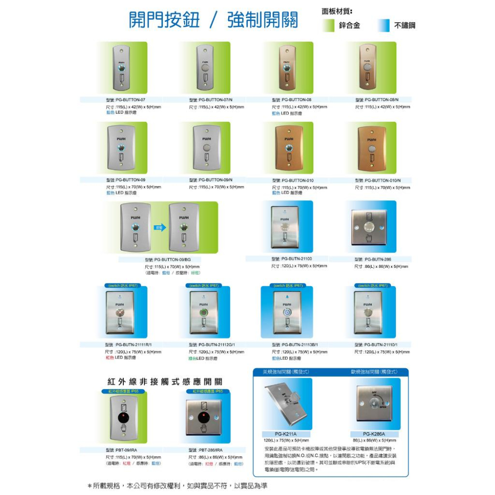 昌運監視器 PBT-211IRBV 防水紅外線非接觸式開關 非接觸式按鈕 感應距離3-15cm 雙色狀態指示燈-細節圖2