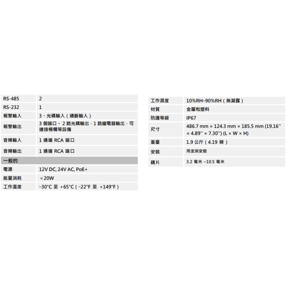 昌運監視器 SAMPO聲寶 VK-TWITC215PW(6IR)  AI車牌辨識 攝影機  (紅外線)  請來電洽詢-細節圖3