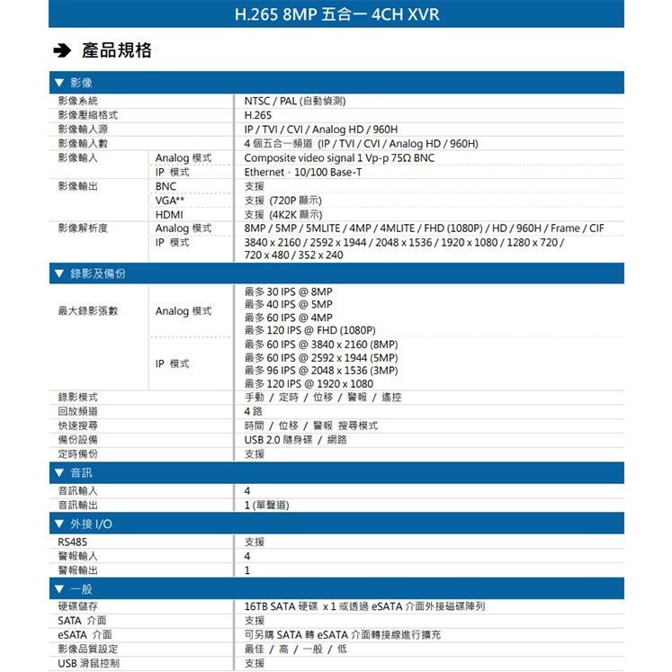 昌運監視器 AVTECH 陞泰 DGD1105AV-U1 4路 XVR 錄影主機(以新款DGD1105AX-U1出貨)-細節圖2