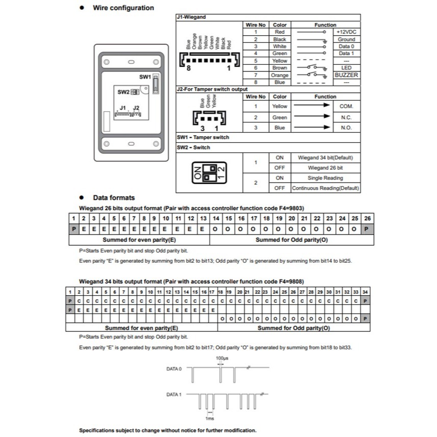 昌運監視器 PUA-310V1-0M0WS/B Mifare RFID多功能感應讀頭 讀取距離6cm-細節圖3