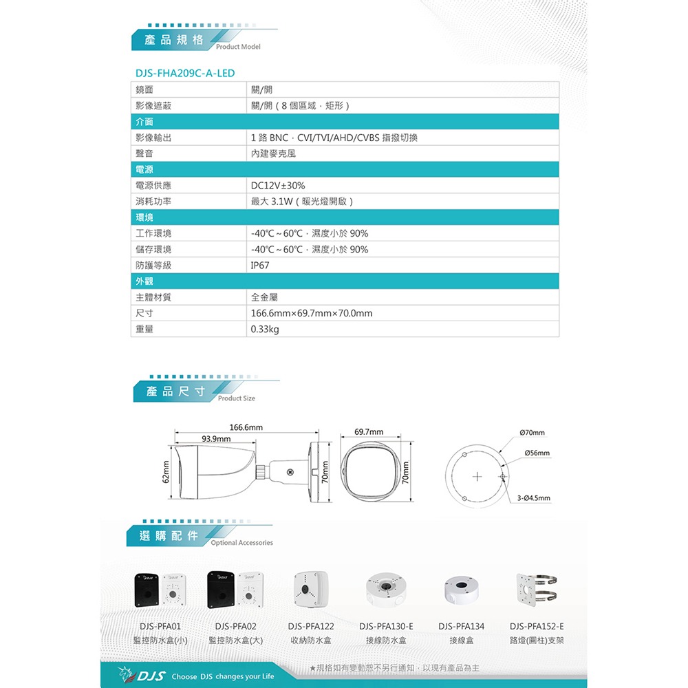 昌運監視器 DJS組合 DJS-SXL104S 4路錄影主機+DJS-FHA209C-A-LED攝影機*2+硬碟-細節圖5