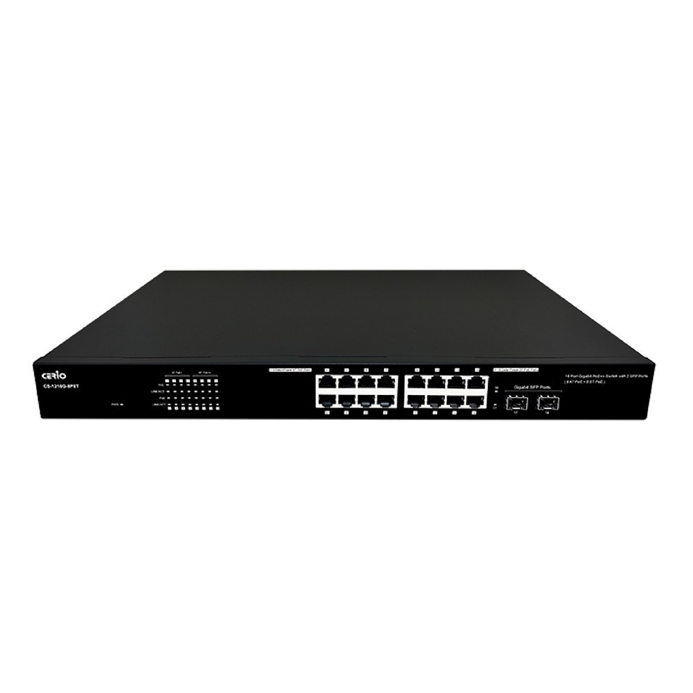 昌運監視器 CS-1216G-8P8T 2埠 +16埠 10/100/1000Mbps PoE++網路交換器-細節圖2