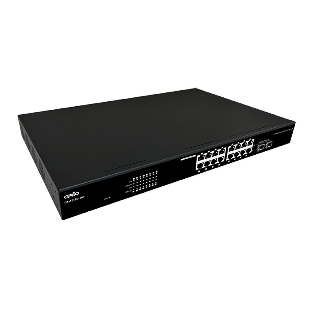 昌運監視器 CS-1216G-16P 2埠 +16埠 10/100/1000Mbps PoE 網路交換器-細節圖2