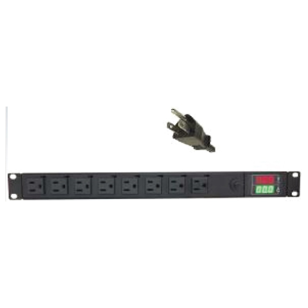昌運監視器 HANWELL PDU108-20A 8埠 20A 電源排插 LED雙顯電錶 電源線3公尺-細節圖2