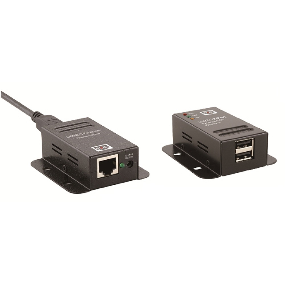 昌運監視器 HANWELL UEP2250 2埠 USB2.0 CAT5 訊號延長器 POC 最遠50公尺-細節圖2