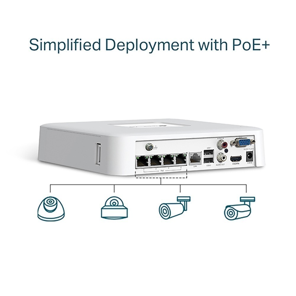 TP-LINK 昌運監視器 VIGI NVR1104H-4P 4路 PoE+網路監控主機 監視器主機 (NVR)-細節圖5